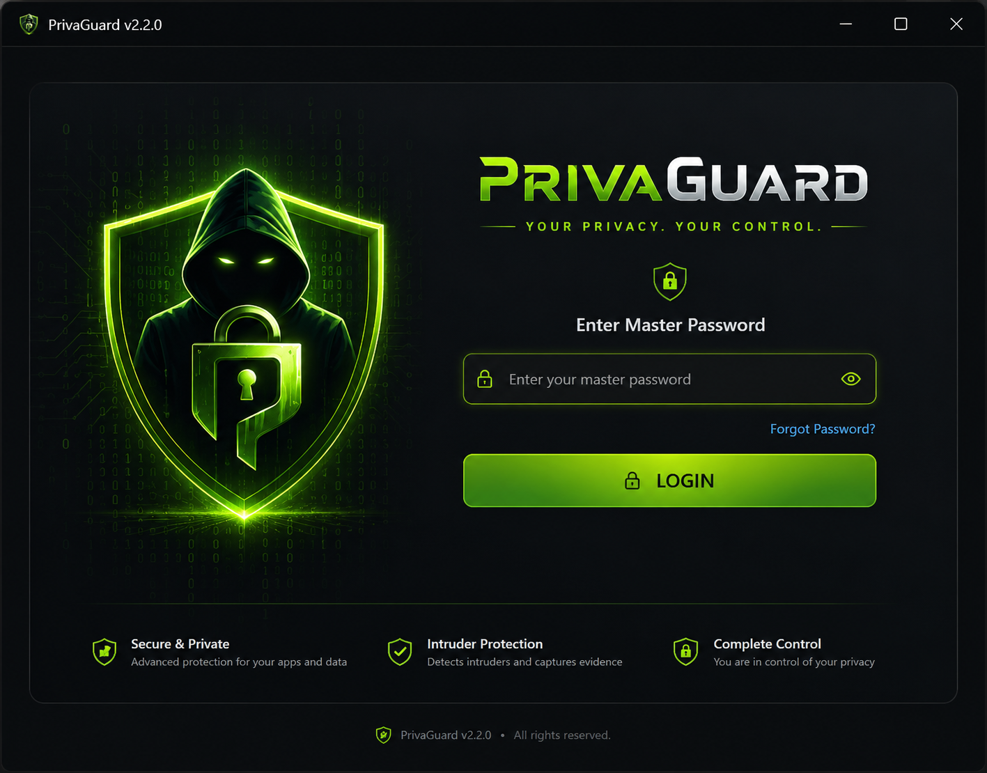 PrivaGuard App Lock Screen