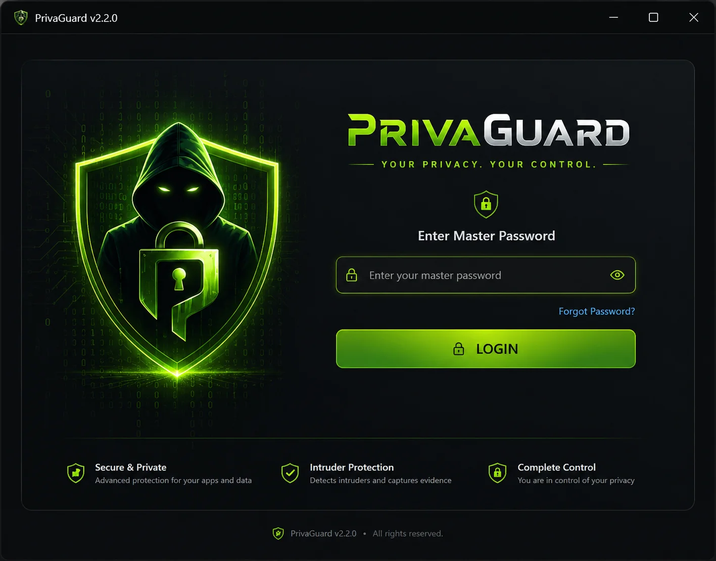 PrivaGuard App Lock Screen